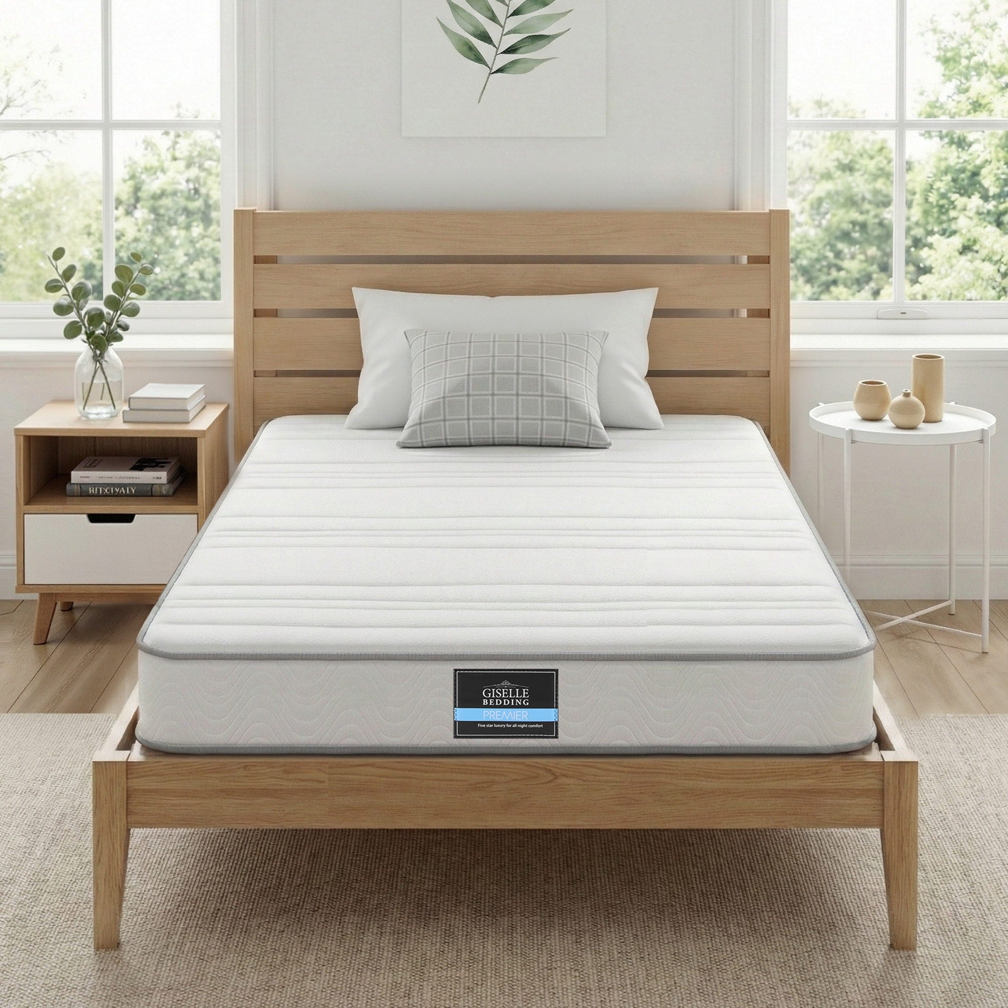 King Single Mattress 20cm with Reinforced Edge Support Egg-Crate Foam