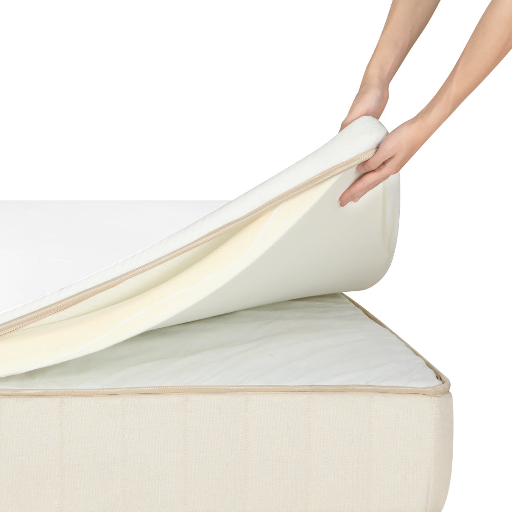 Nova Series Flippable Layer Mattress 27cm Thick - Single showing layered construction with removable cover and foam layers