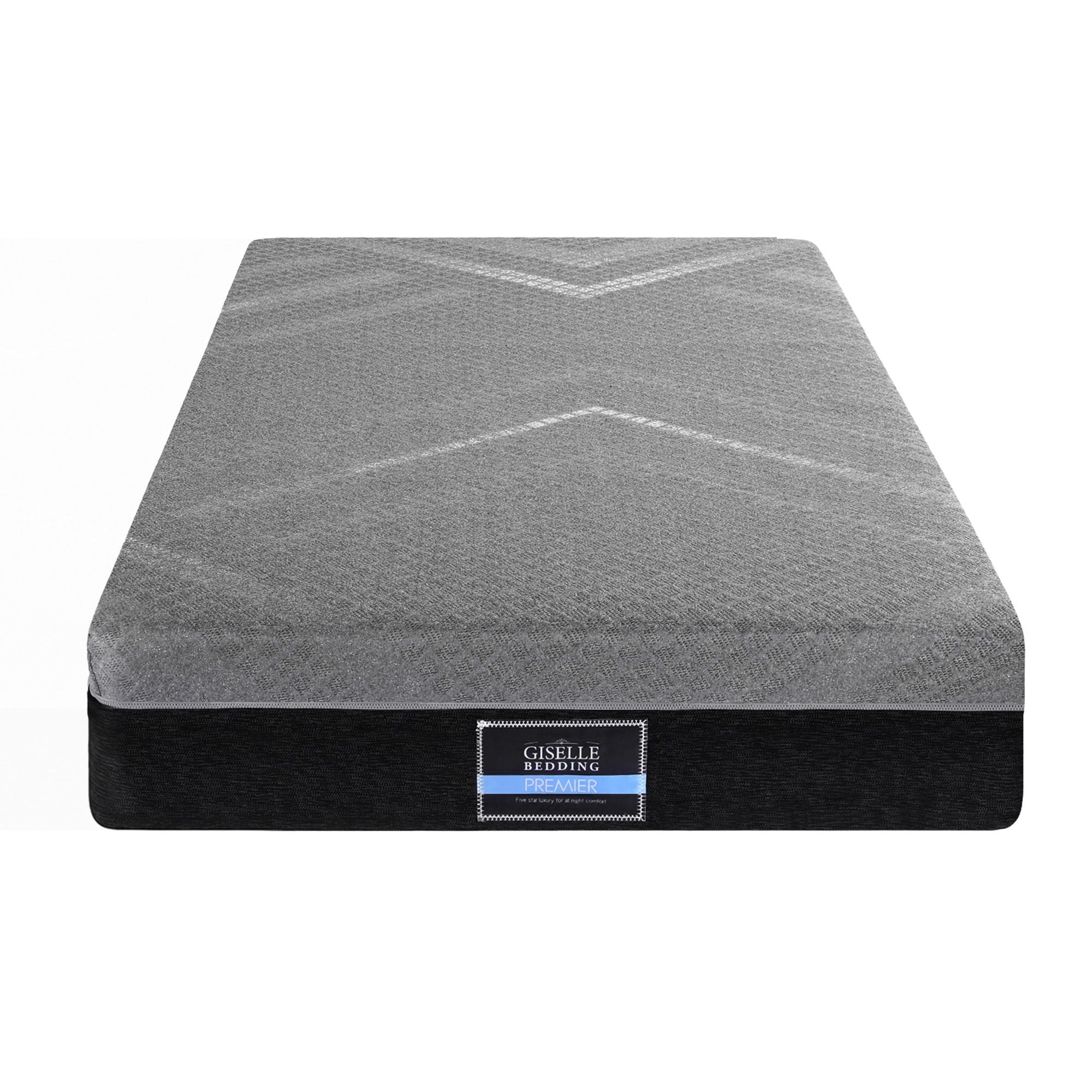Single Mattress 26cm Firm Pocket Spring Dual Edge Support Dark Grey