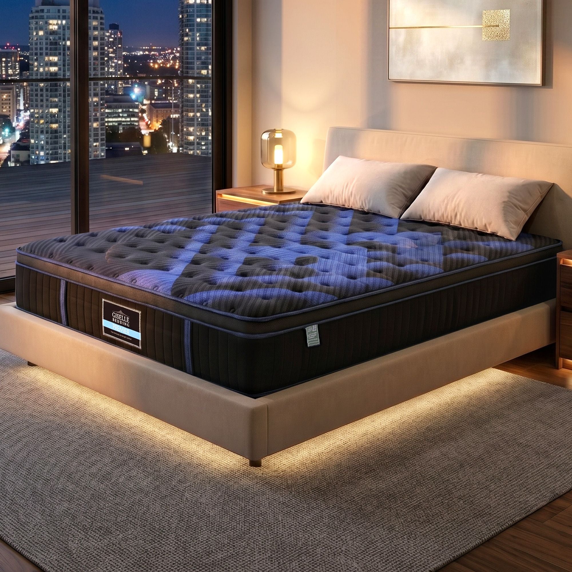34cm Double Hybrid Mattress with Cooling Gel Memory Foam and Edge Support