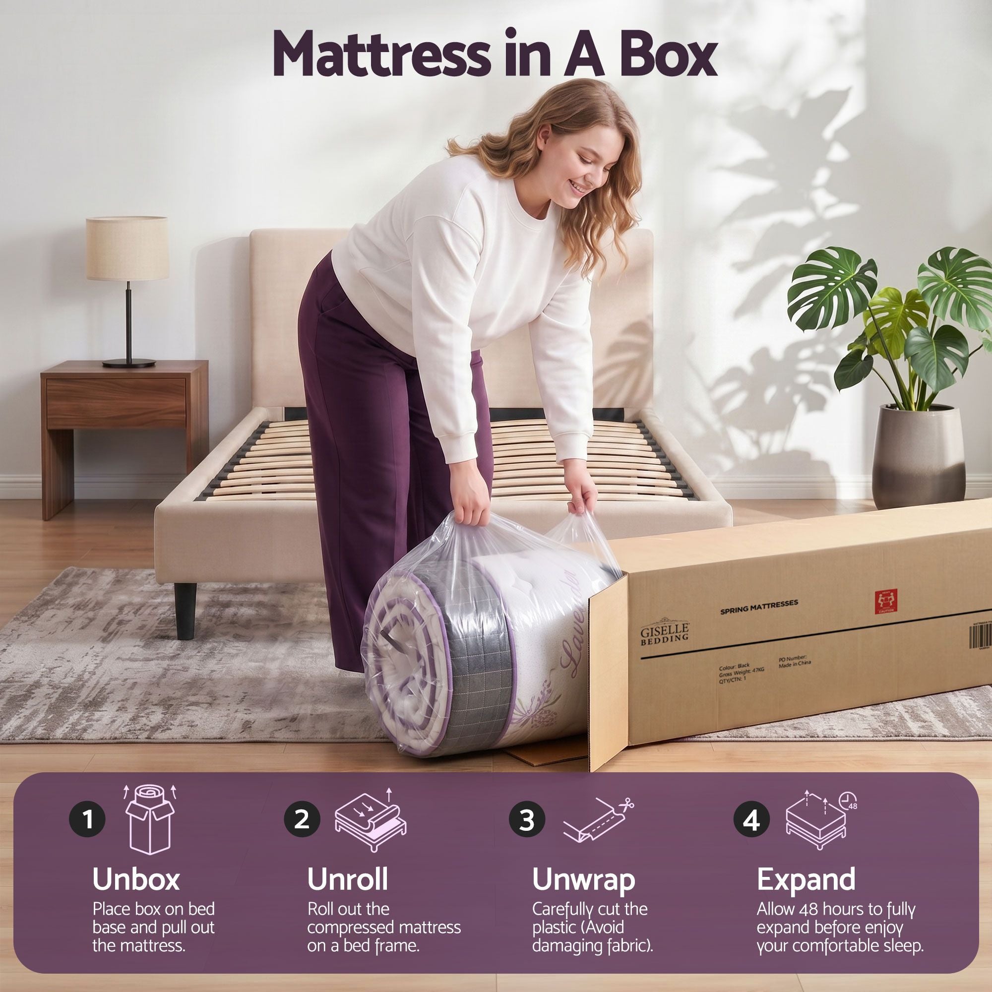 King Single Euro Top Mattress Firm Pocket Spring Edge Support