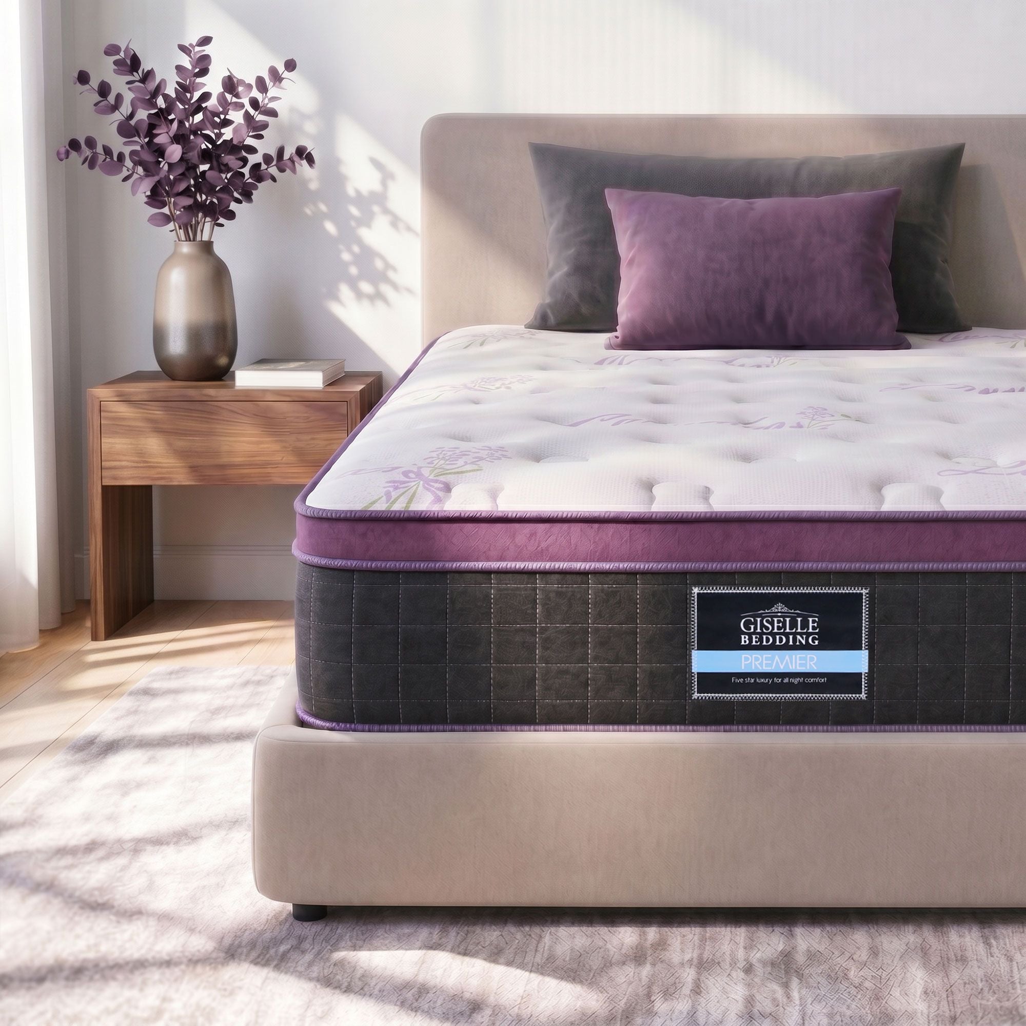 Single Euro Top Mattress Firm Pocket Spring Edge Support