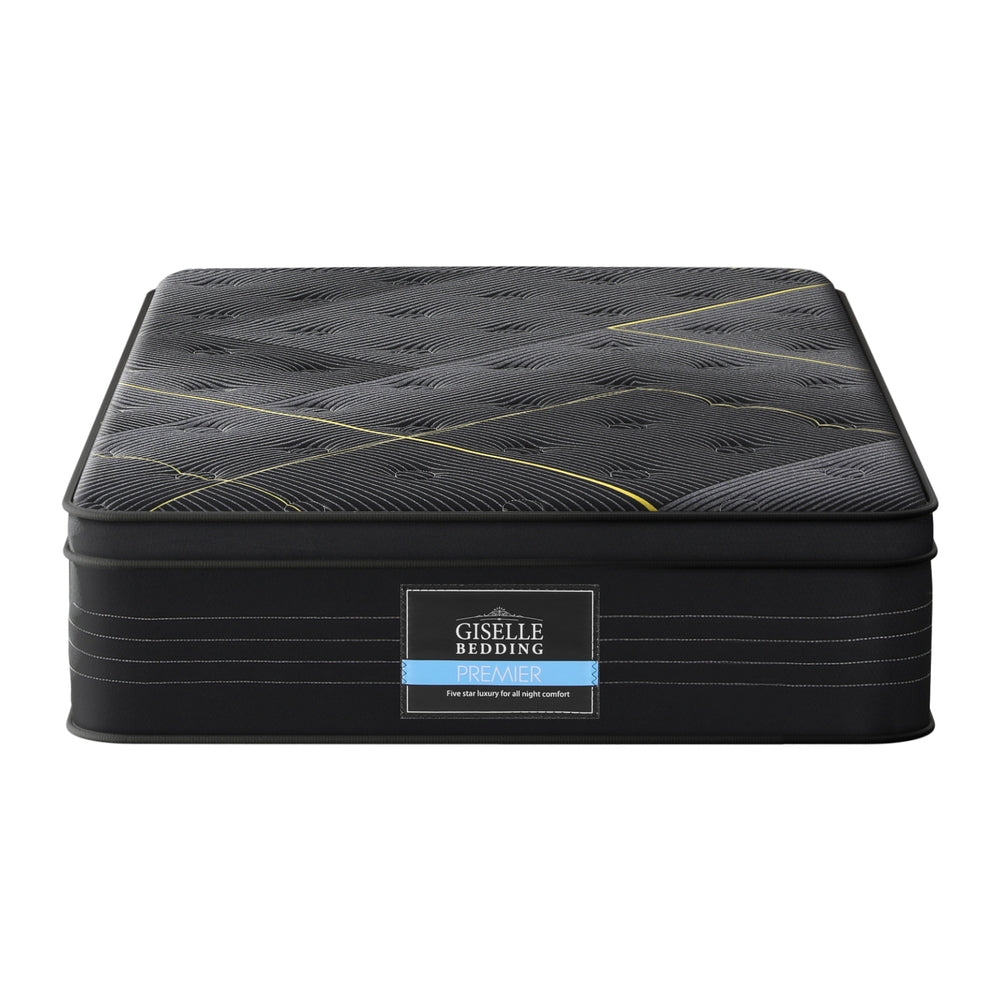 Midnight Series Bamboo Charcoal Euro Top Mattress 35cm Thick - King Single