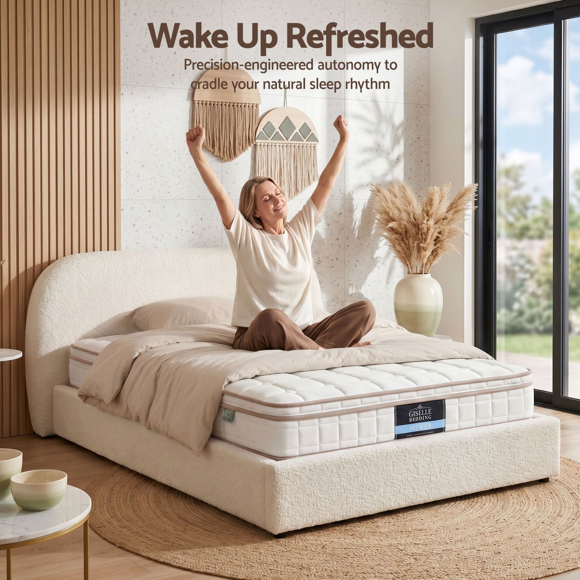 20cm Firm King Single Mattress Pocket Spring for Bedroom or Guest Room