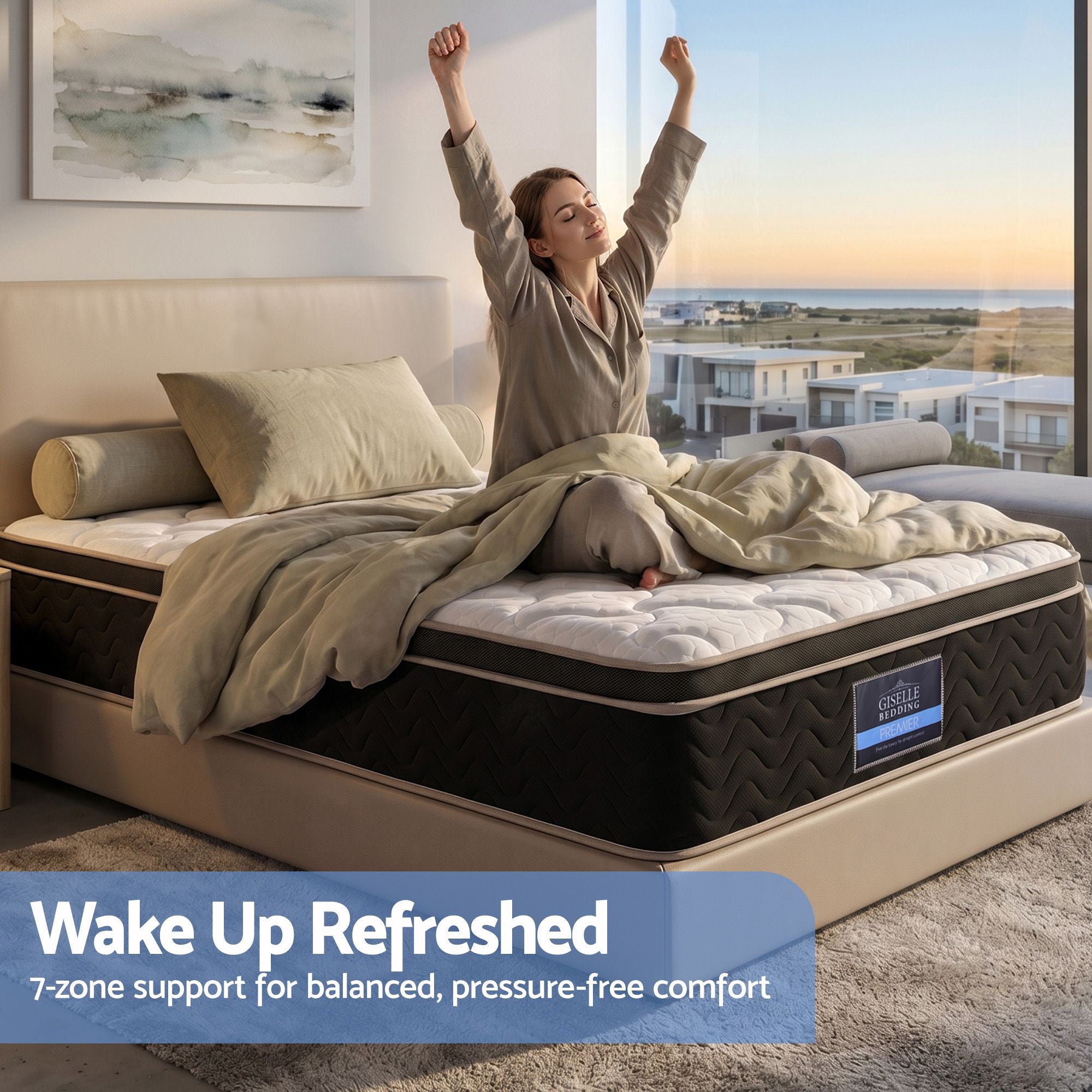 35cm Single Mattress Firm with Copper Memory Foam and Edge Support