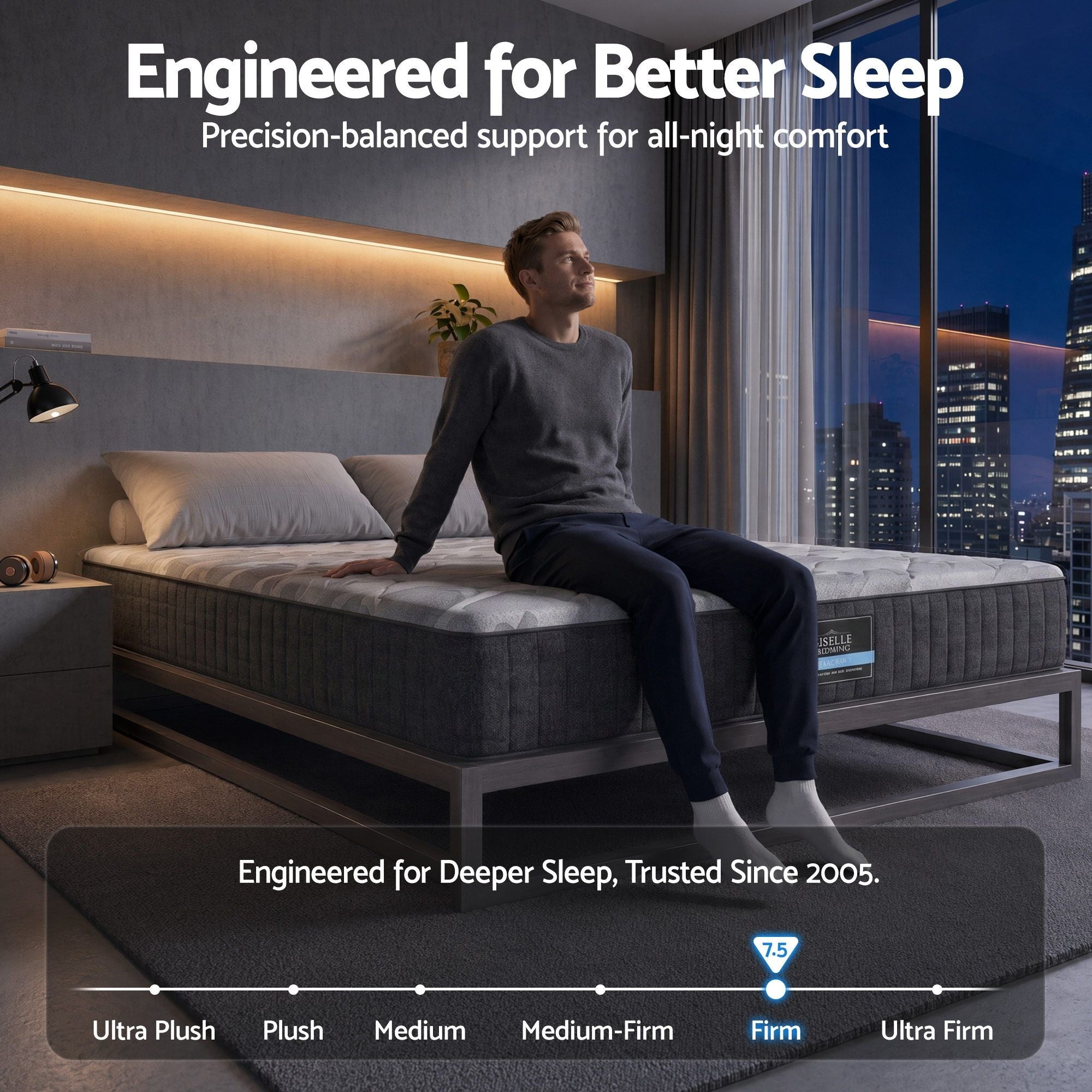 30cm King Mattress with Edge Support and 5-Zone Comfort