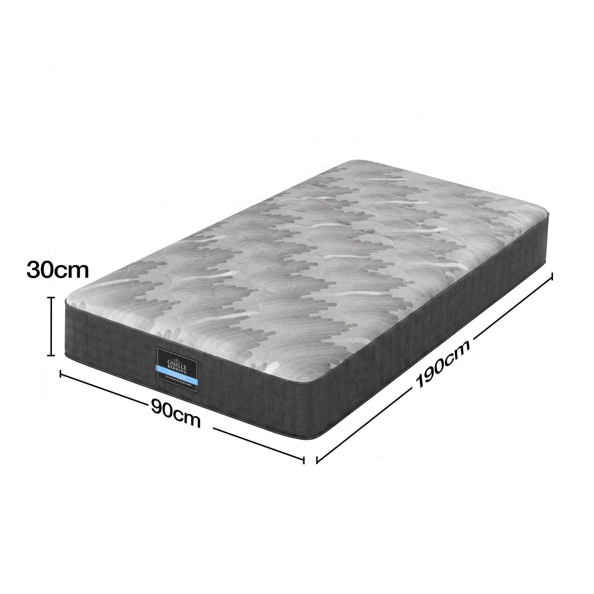 30cm Single Mattress with Edge Support and 5-Zone Comfort