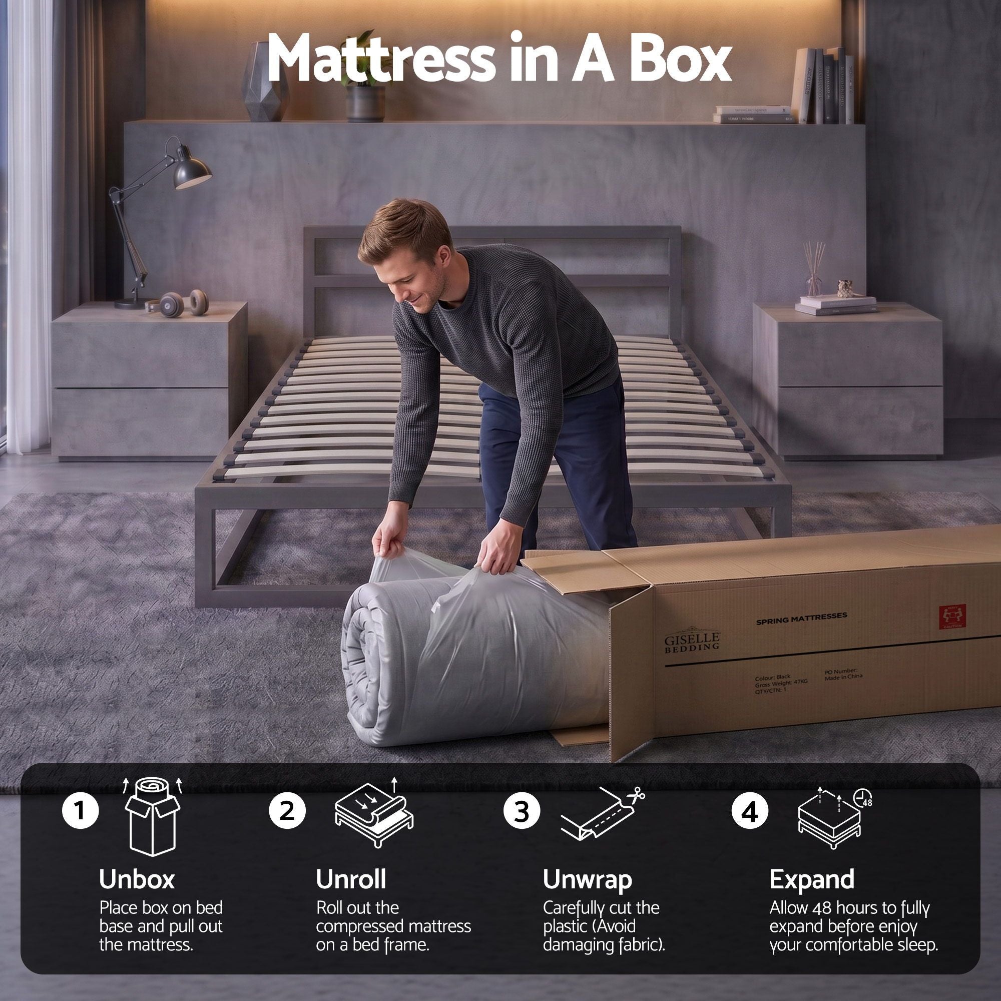 30cm Single Mattress with Edge Support and 5-Zone Comfort