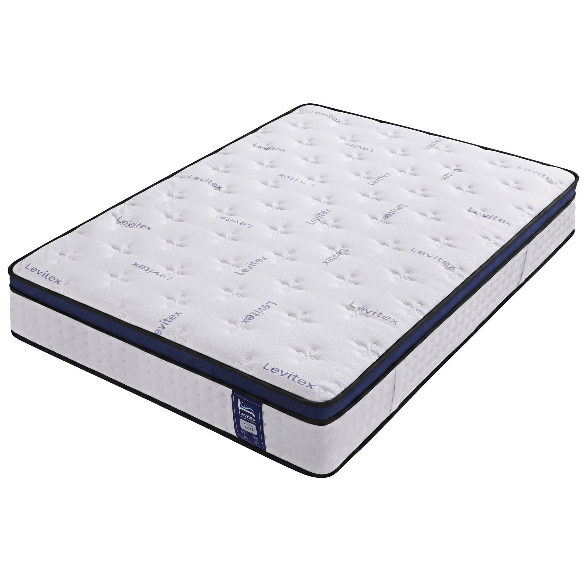 35cm Double Gel Memory Foam Mattress with 7-Zone Pocket Springs and Triple Cooling System - White