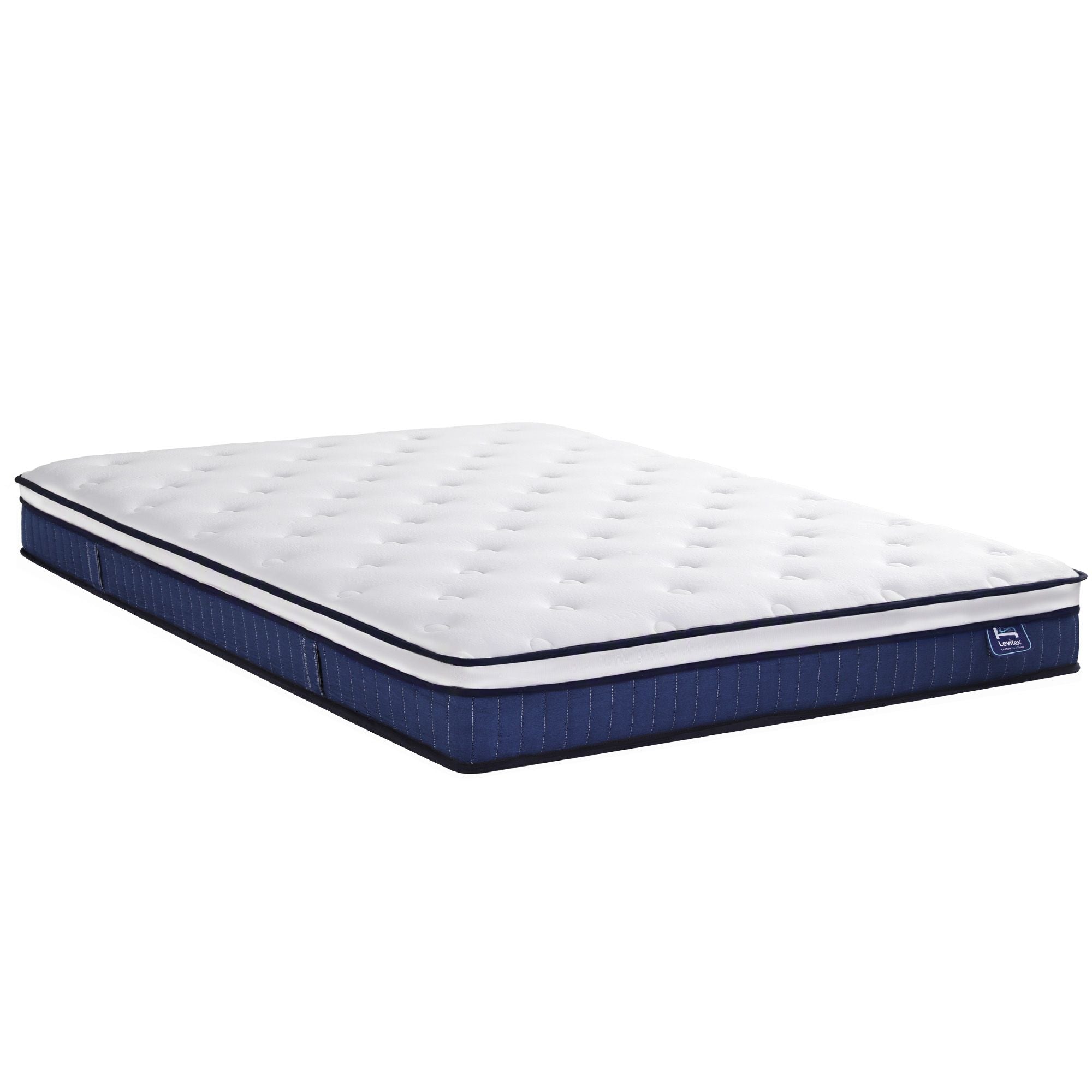 King 23cm Pocket Spring Mattress with Cooling Gel Foam, Medium-Firm Full-Body Support - White