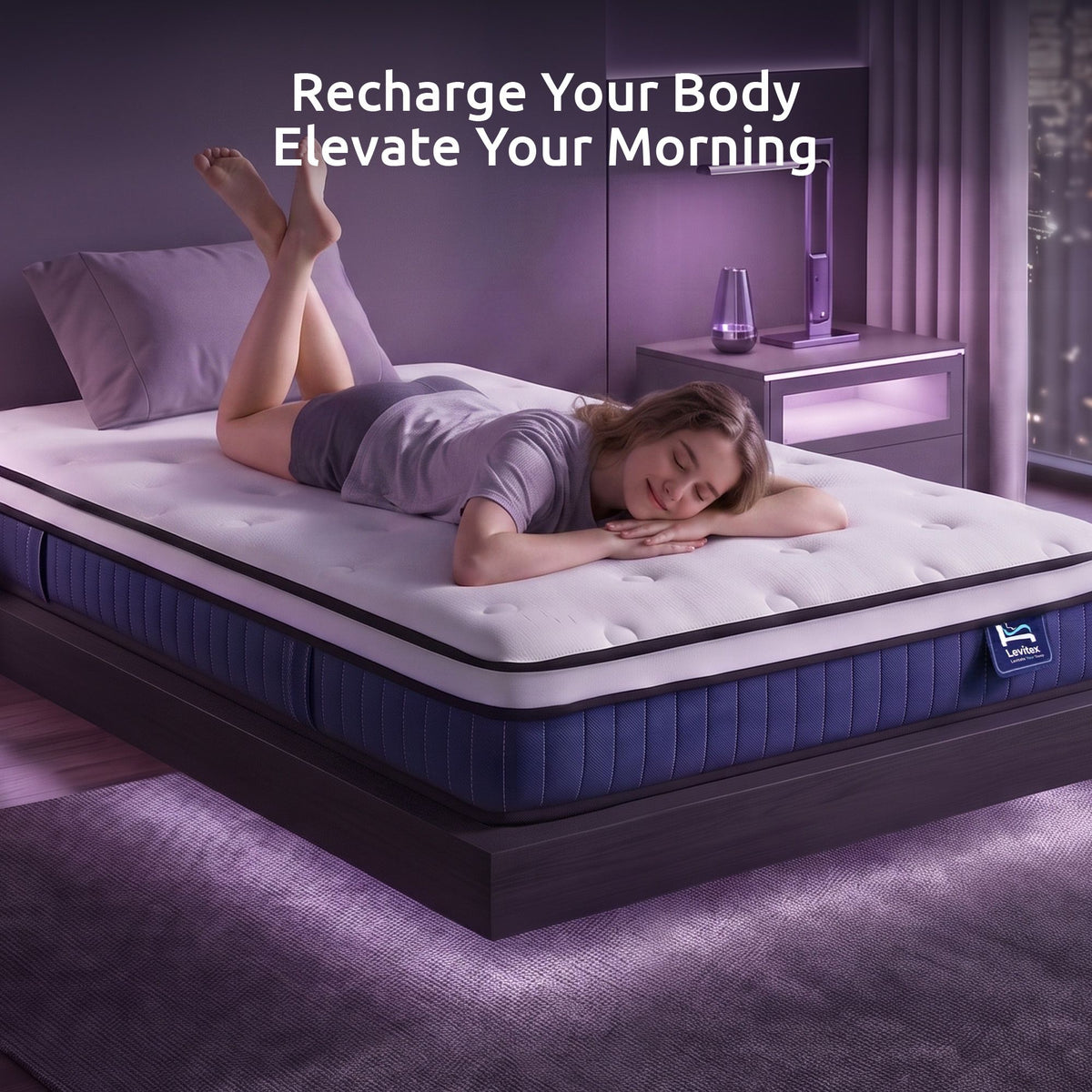 Single 23cm Pocket Spring Mattress with Cooling Gel Foam, Medium-Firm Support - White