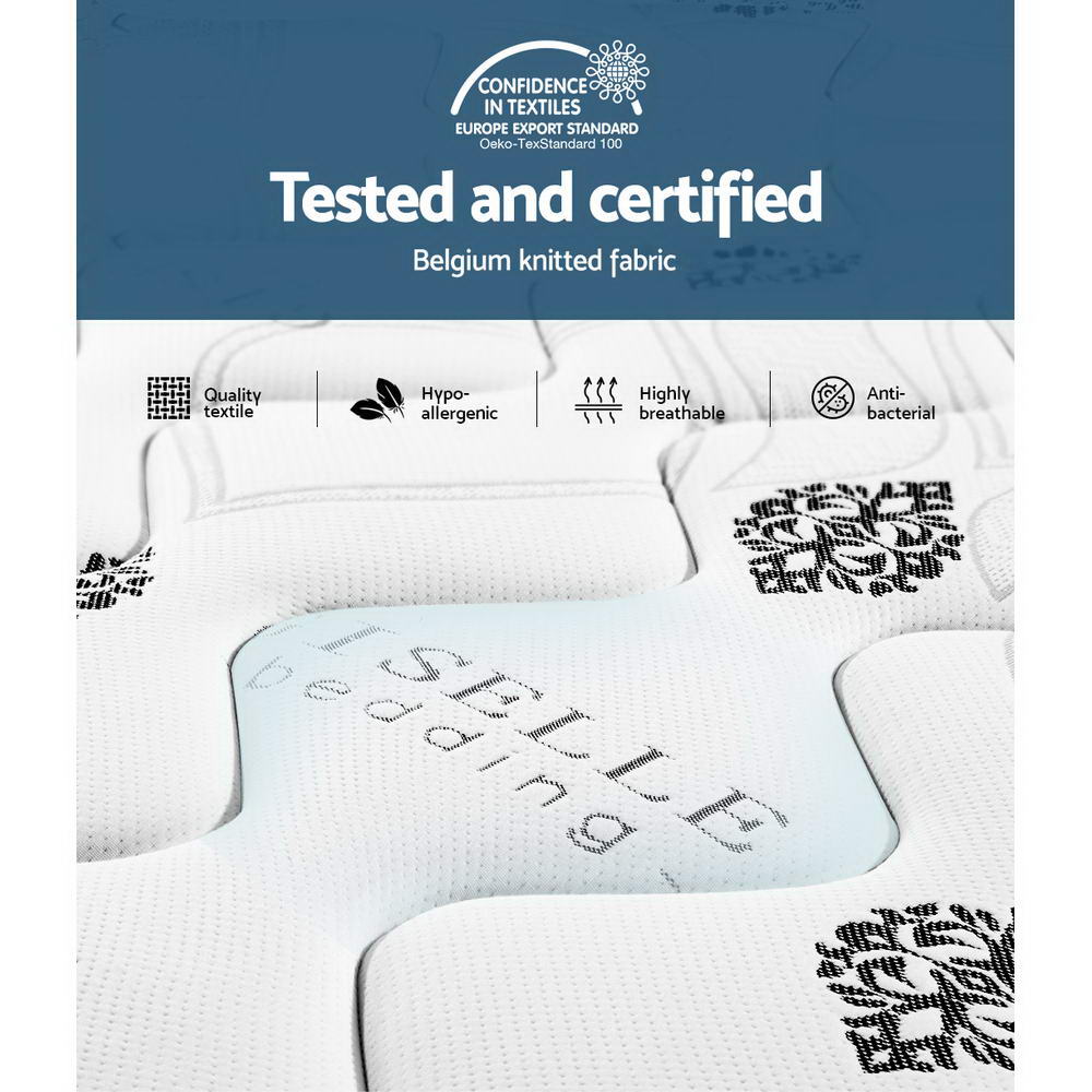 Galaxy Euro Top Cool Gel Pocket Spring Mattress 35cm Thick - Queen