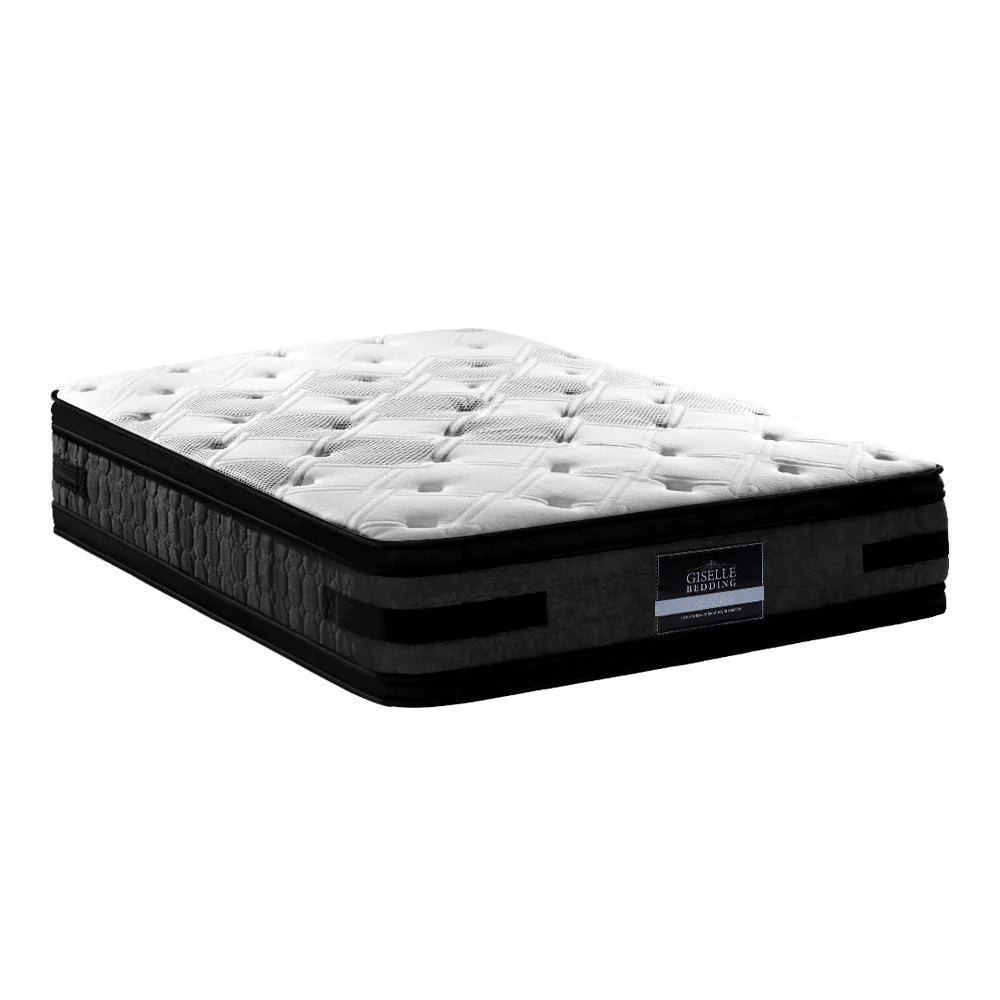Double Comfort Package | Luna Series Euro Top Mattress (Medium Firm), Deluxe Pillowtop Topper, 2 Deluxe & 2 Cooling Pillows