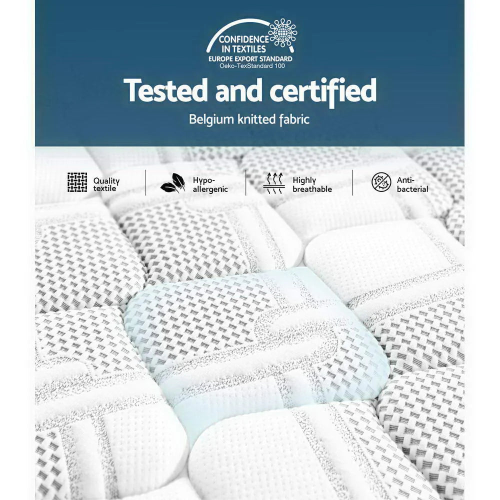 King Comfort Package | Luna Series Euro Top Mattress (Medium Firm), Deluxe Pillowtop Topper, 2 Deluxe & 2 Cooling Pillows