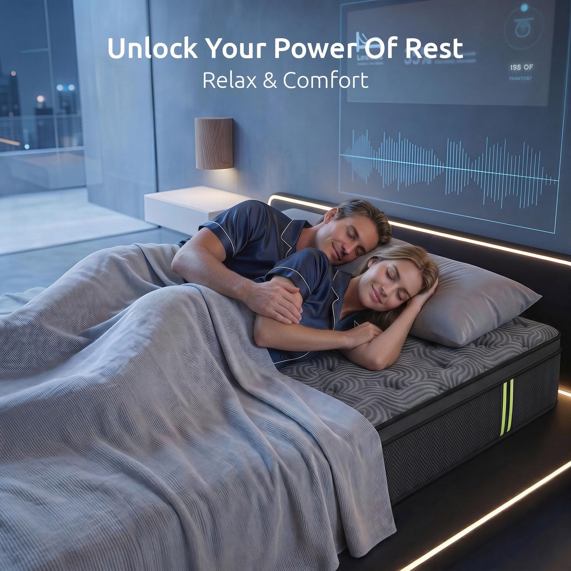 34 cm Pocket Spring Mattress with Reinforced Edge Support & 5-Zone Pressure Relief Breathable Gel Memory Foam Hybrid Mattress for Back Pain king