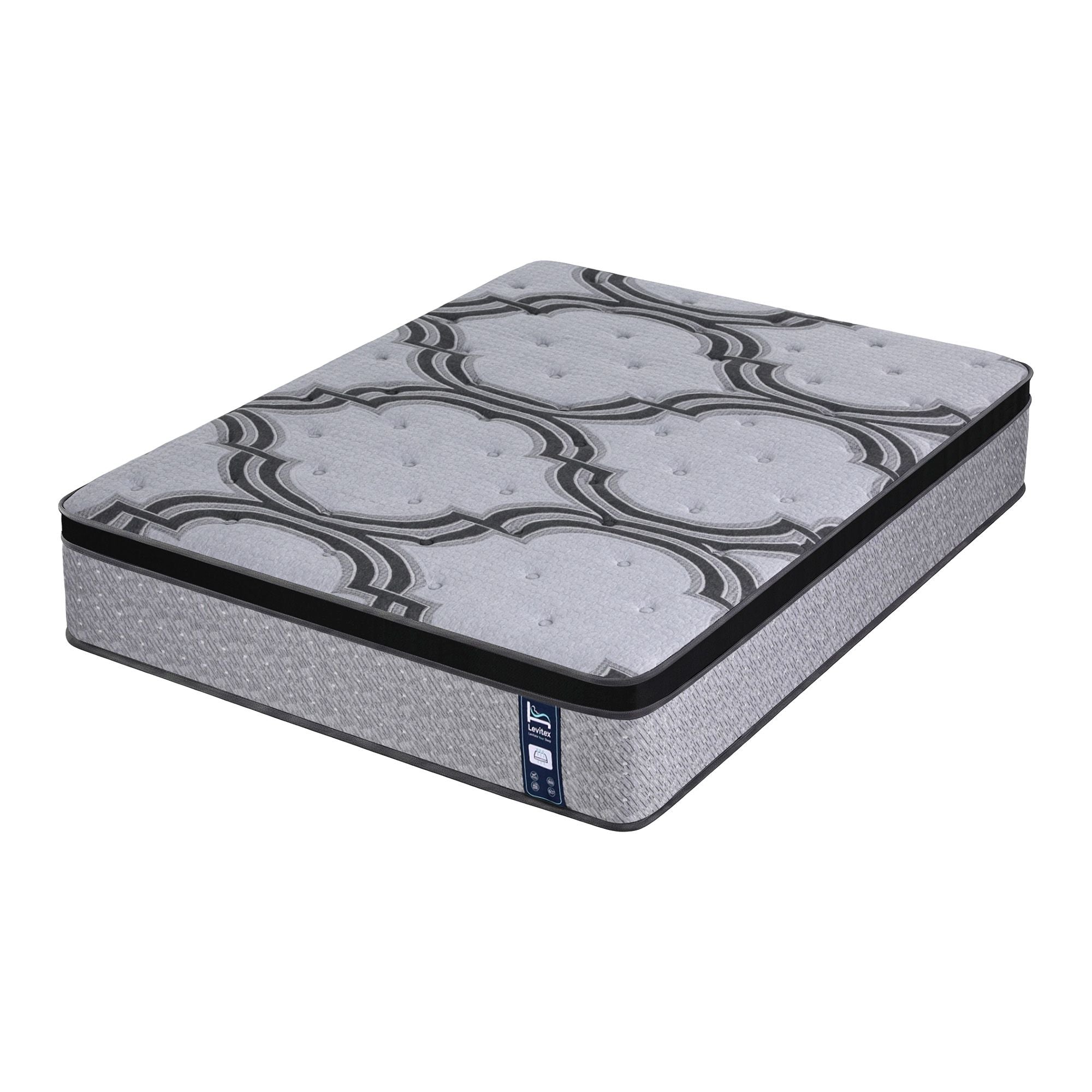 5-Zone Pocket Spring Mattress with Latex & Memory Foam 7.5 Firm Hybrid Mattress for Extra Lumbar & Shoulder Support 34 cm Thickness Queen