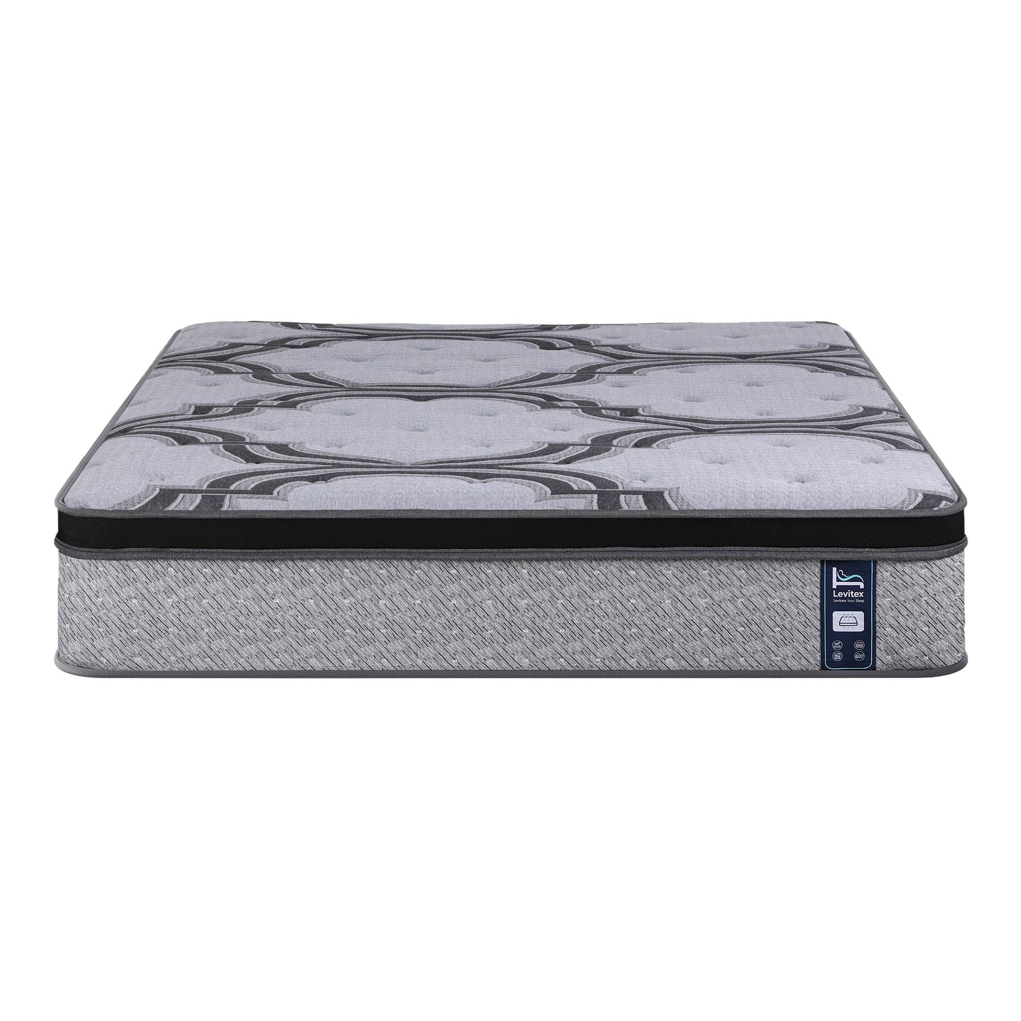 5-Zone Pocket Spring Mattress with Latex & Memory Foam 7.5 Firm Hybrid Mattress for Extra Lumbar & Shoulder Support 34 cm Thickness Queen