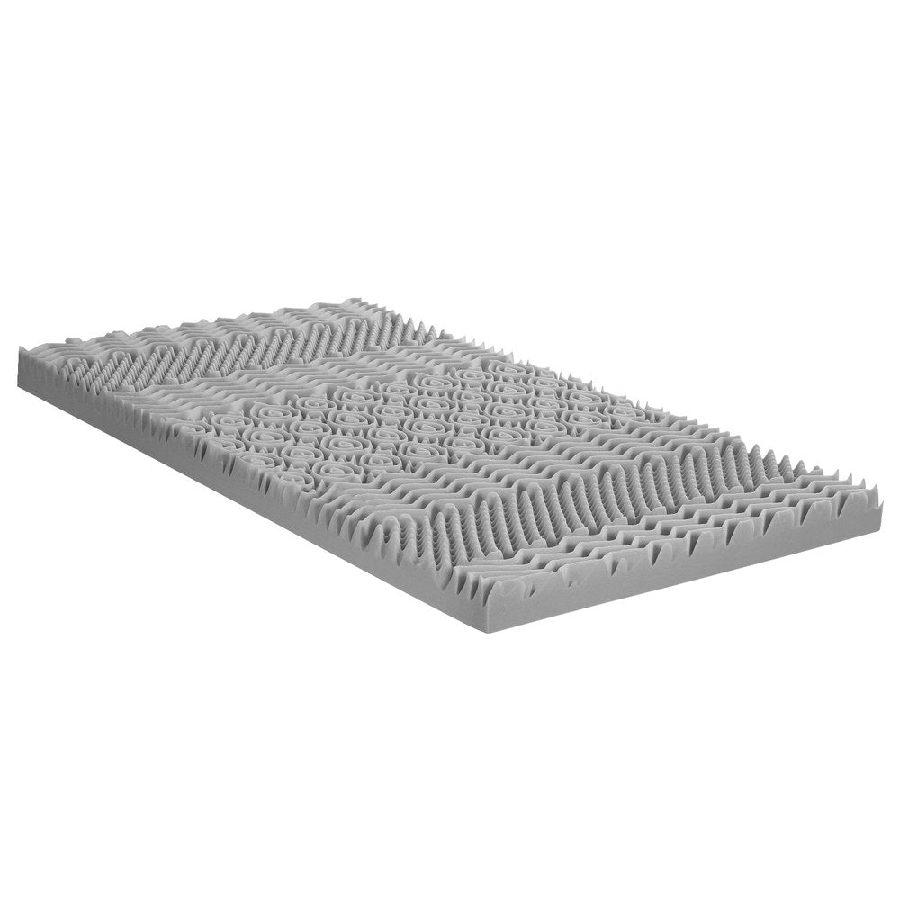 8cm Memory Foam Mattress Topper 7-Zone Graphite King Single