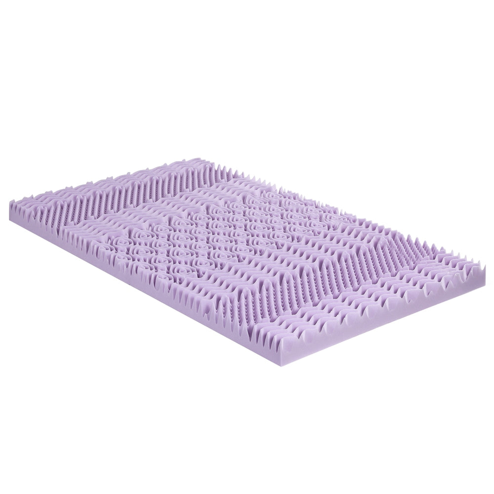 8cm Memory Foam Mattress Topper Lavender Infused Bamboo Cover 7-Zone King Single