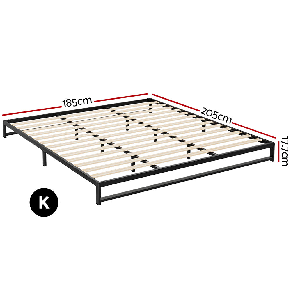 Beru Metal King Bed Base Black