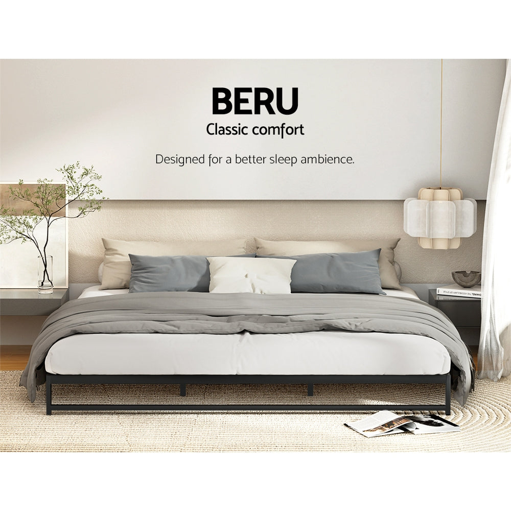 Beru Metal King Bed Base Black