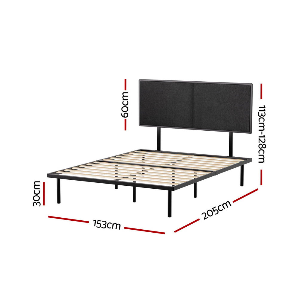 Kembla Metal Queen Bed Frame Black