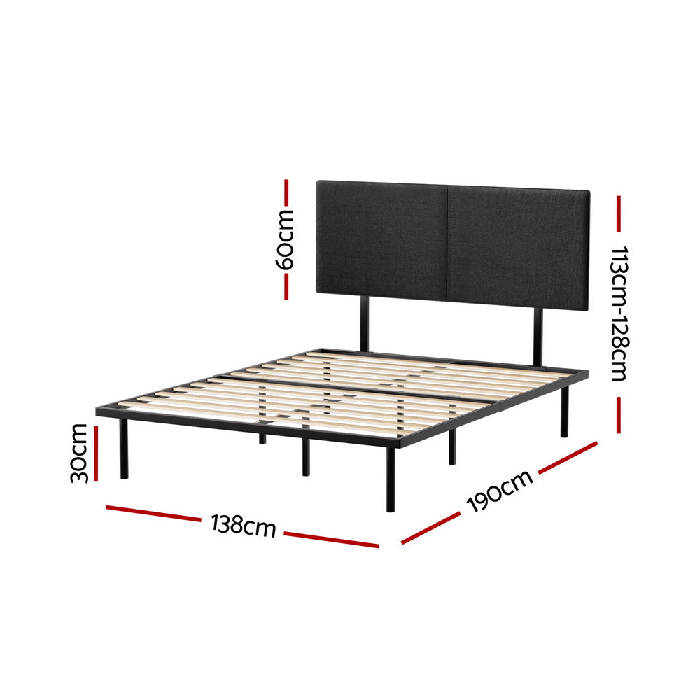 Norwood Double Modern Bed Frame Black