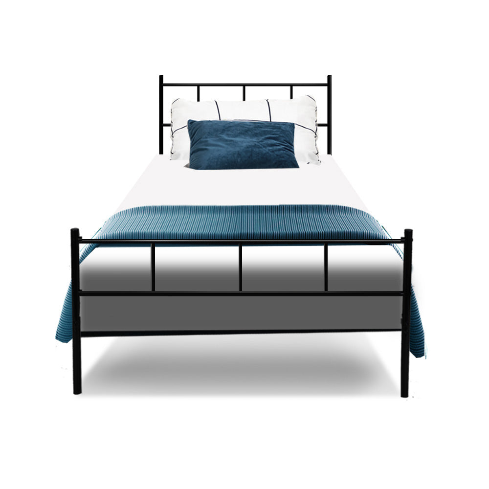 Wategos Metal Single Bed Frame Black