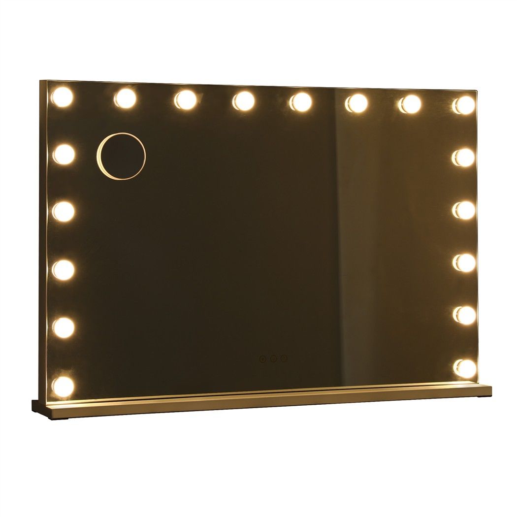 90x60cm Makeup Mirror Large Hollywood Vanity Mirror with 18 Dimmable LED Bulbs