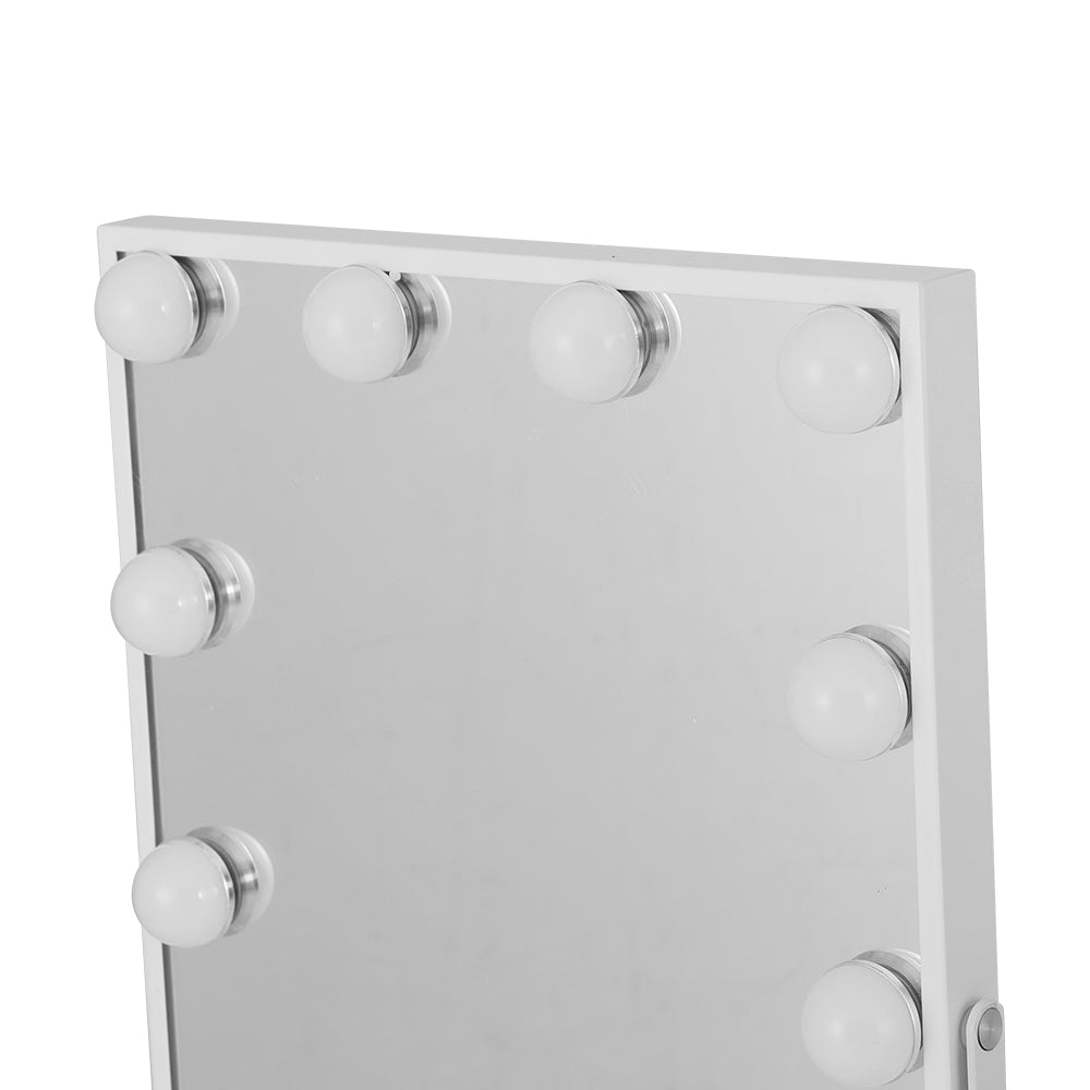 Bluetooth Makeup Mirror 30x40cm Hollywood Vanity with LED Light White