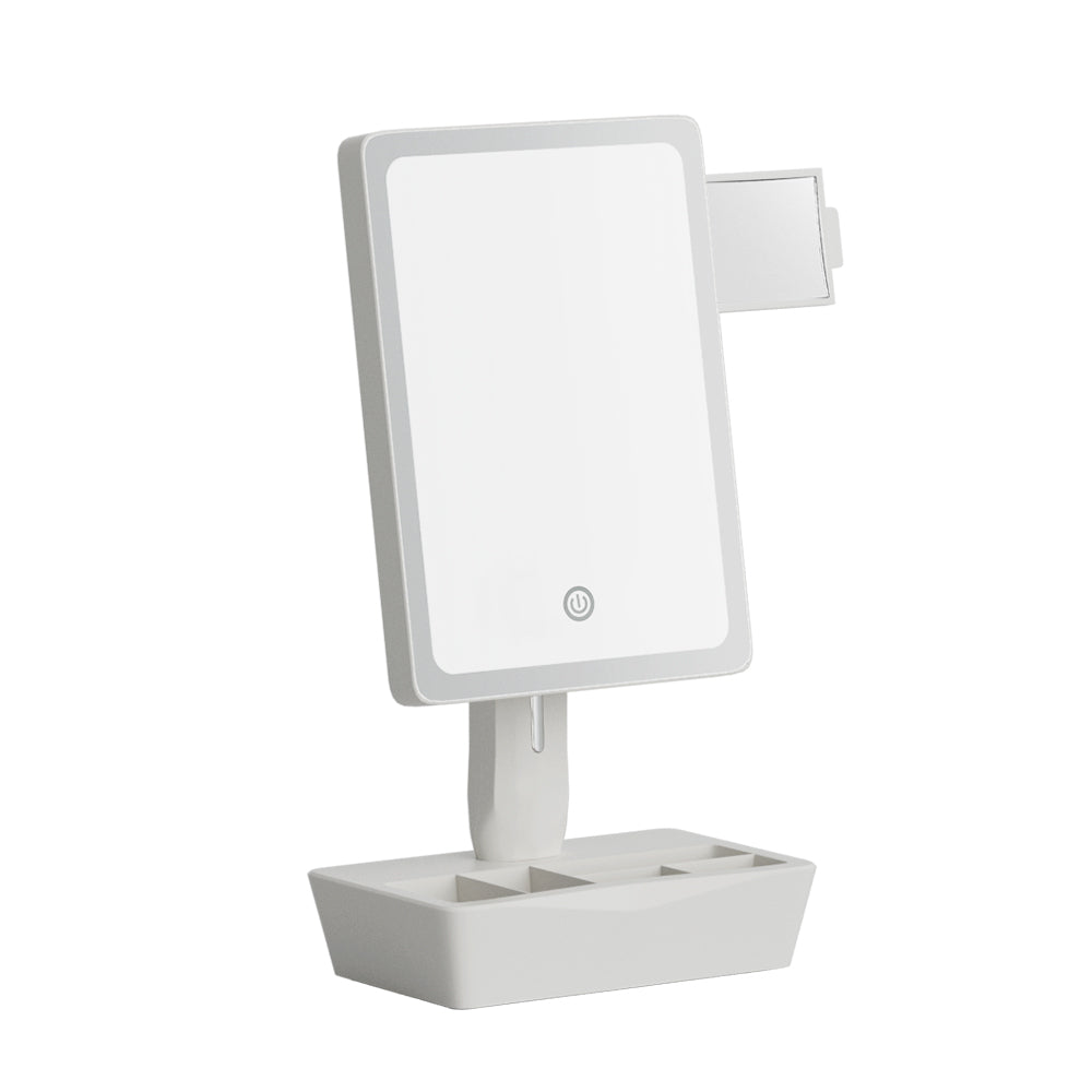 Makeup Mirror 10X Magnifying with LED light Storage Cosmetic Mirror