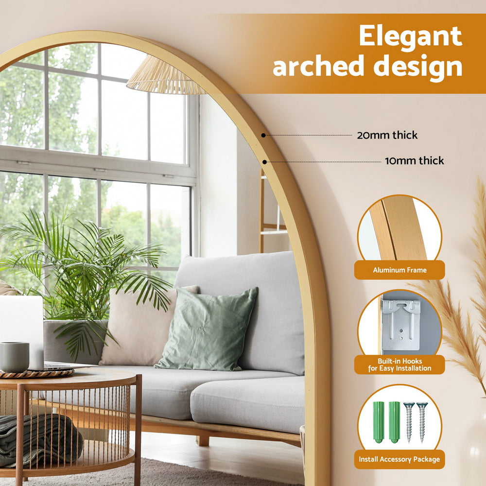 86x50cm Arched Wall Mirror Vanity Makeup Home Decor