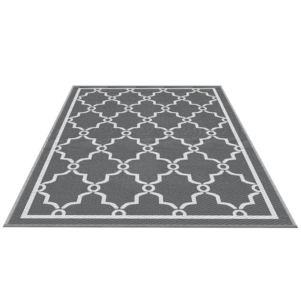 Outdoor Rugs 152x244cm Large Carpet Reversible Area Mat PP Dual-Sided Patio Rug Maroc