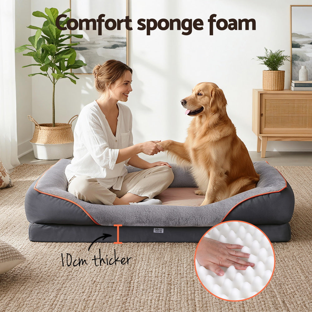 Pet Bed Orthopaedic Washable Dog Bed Plush Fleece Sofa Cushion Mat