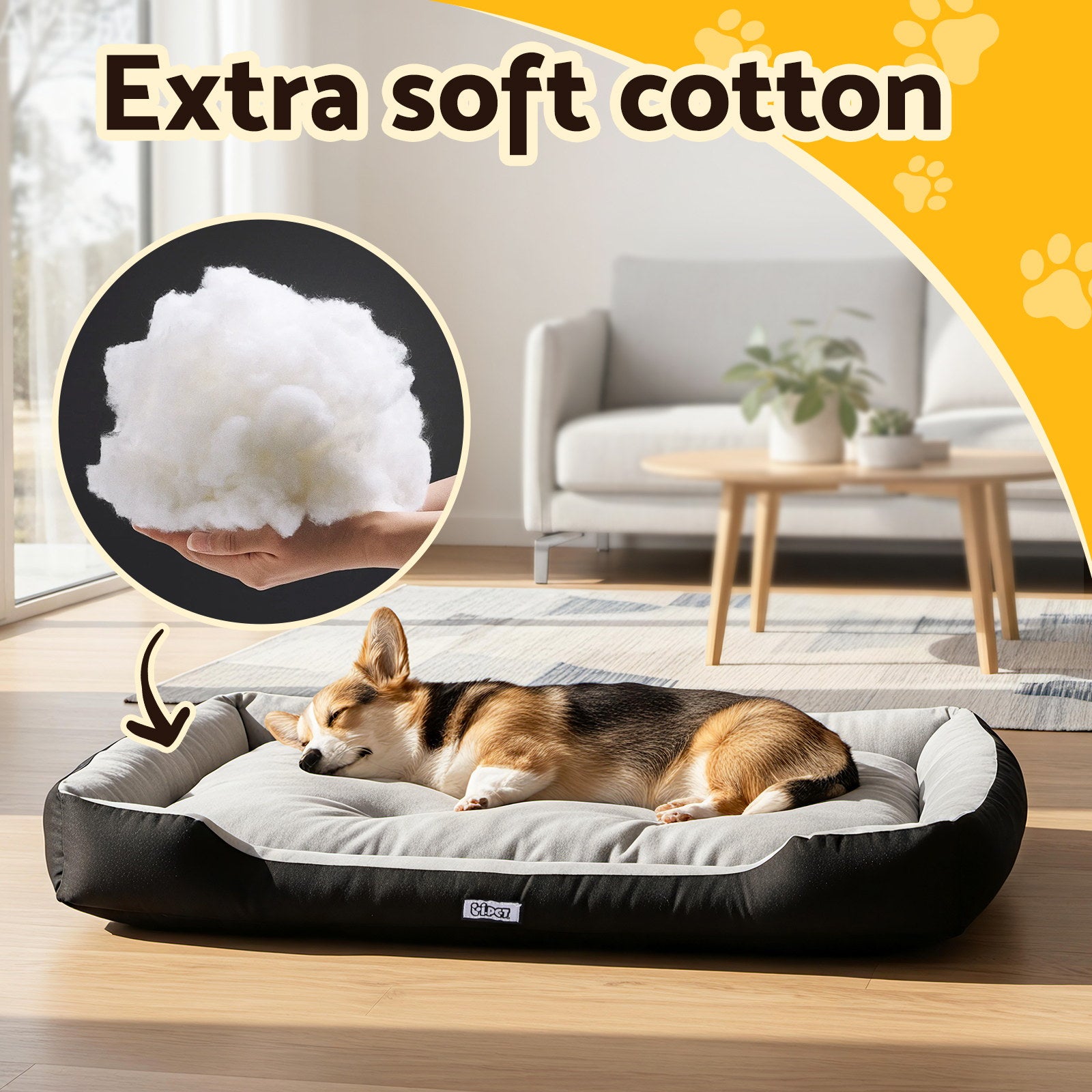 Pet Bed Dog Bed Soft PP Cotton Mat Sleeping Comfy Cushion Washable Extra Large
