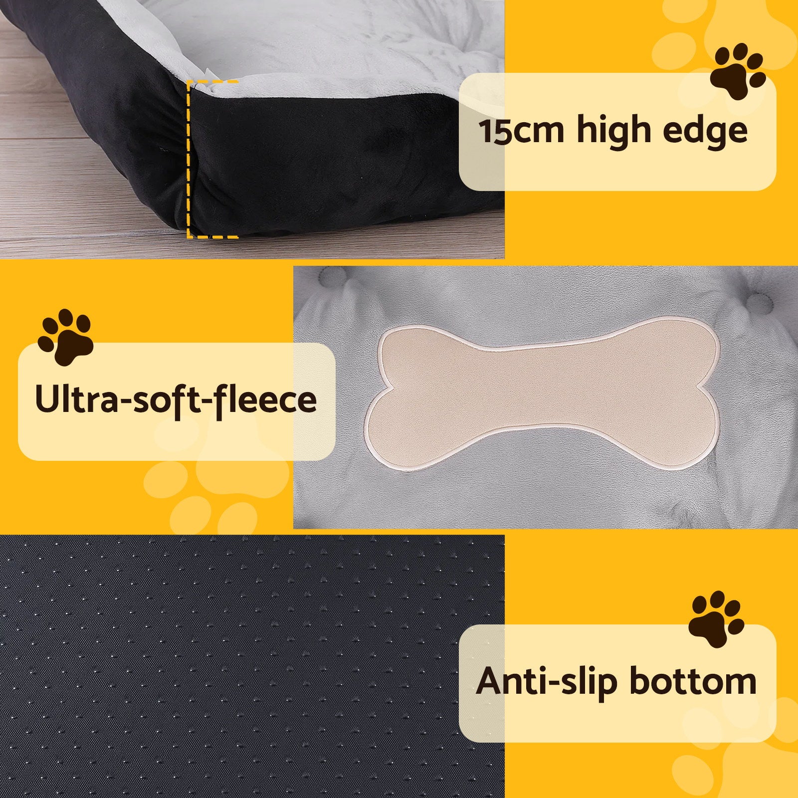 Pet Bed Dog Bed Soft PP Cotton Mat Sleeping Comfy Cushion Washable Extra Large