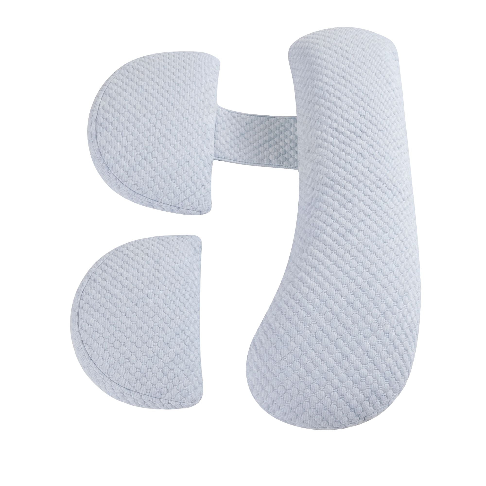 Cooling Pregnancy Pillow Adjustable Maternity Pillow for Sleeping, Body Pillows for Adults Support Back, Belly, and Hips, Blue 37x87 cm