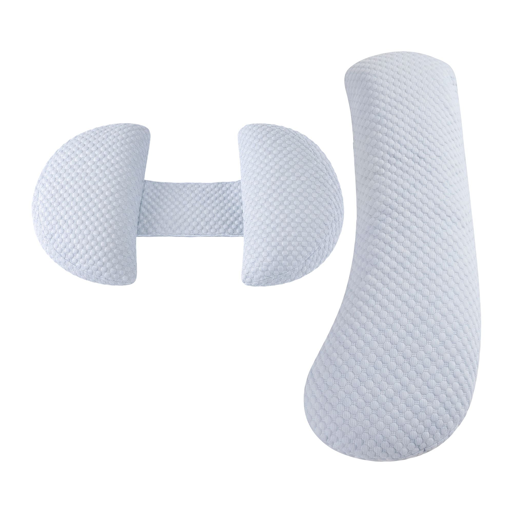 Cooling Pregnancy Pillow Adjustable Maternity Pillow for Sleeping, Body Pillows for Adults Support Back, Belly, and Hips, Blue 37x87 cm
