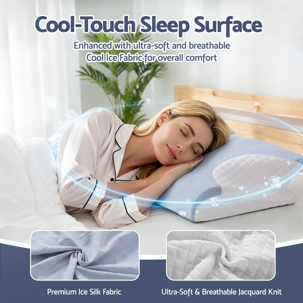 Memory Foam Pillow Ergonomic Contour