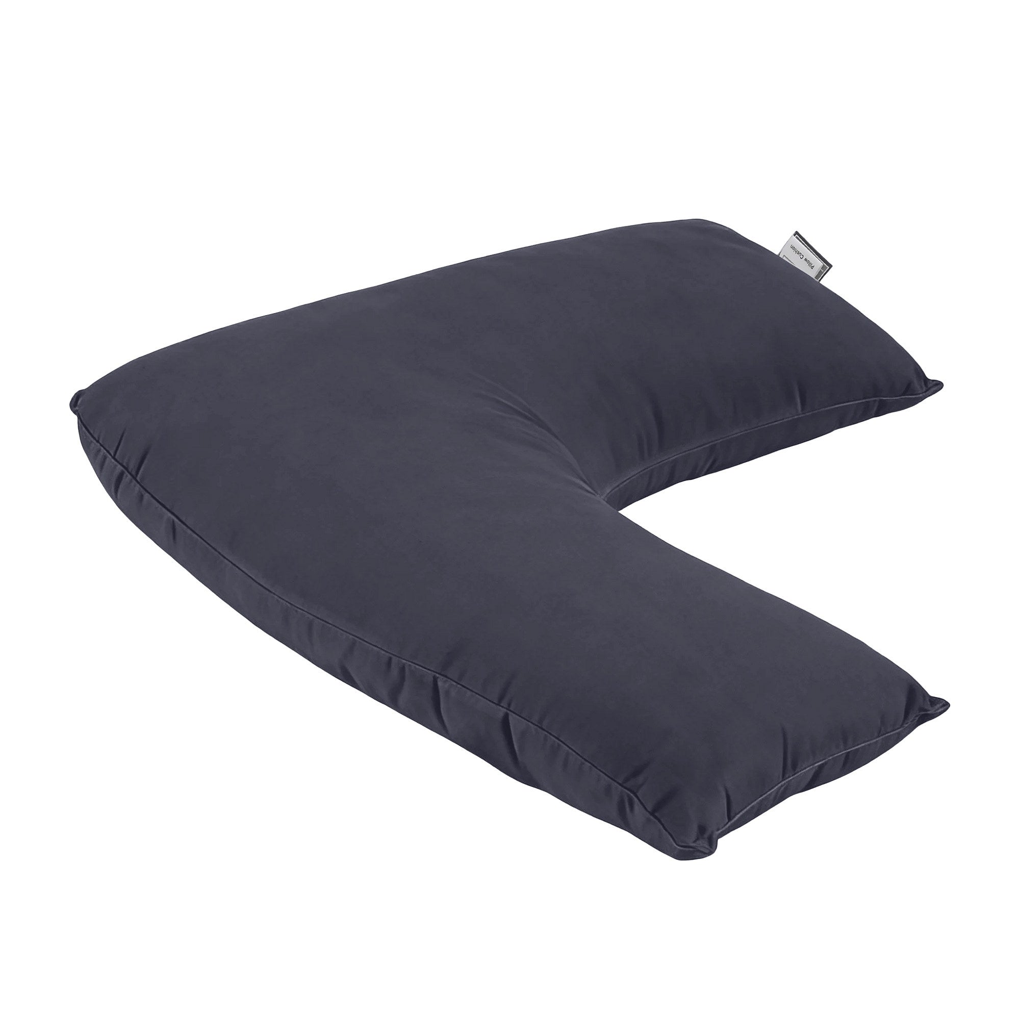 V Shape Pillow Boomerang Nursing Body Cushion Grey in ergonomic design for neck, shoulder, and back support by Bedzy