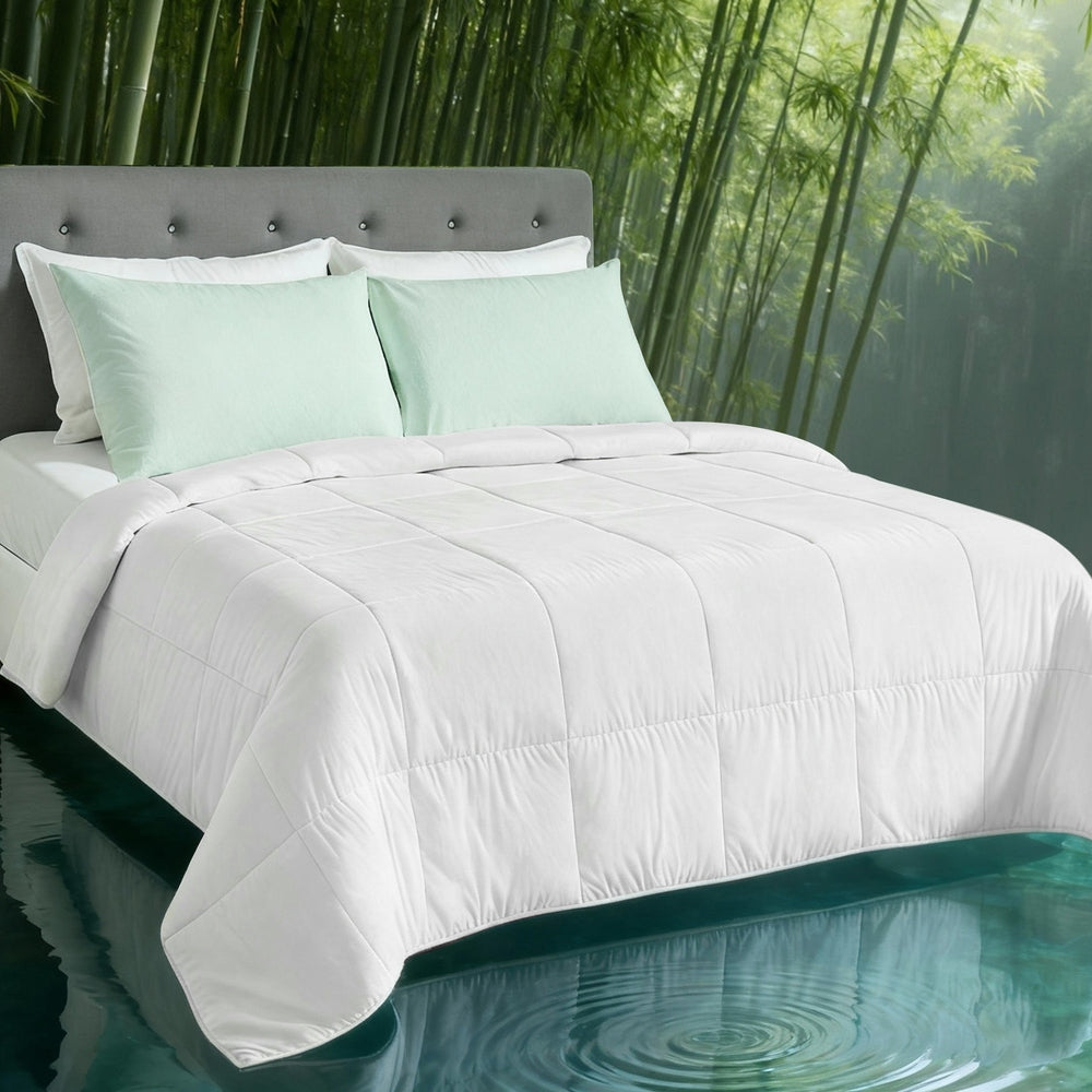 200GSM Bamboo Quilt Summer Quilts All Season Doona Duvet Lightweight Super King