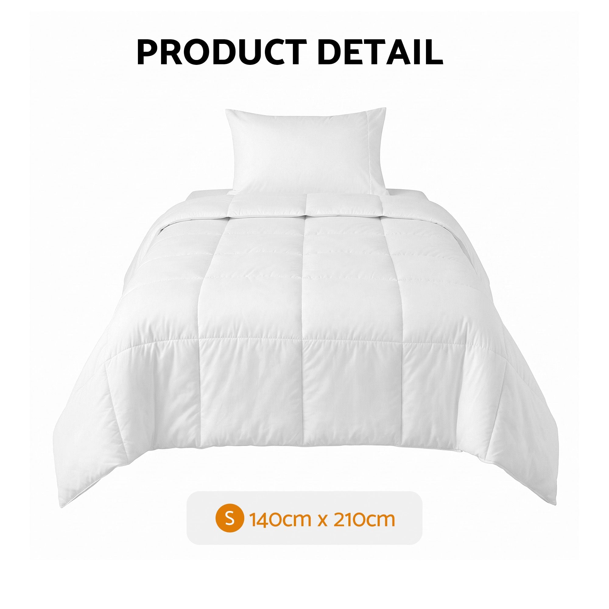 Single Quilt, 200GSM Summer Duck Down Feather Doona Insert