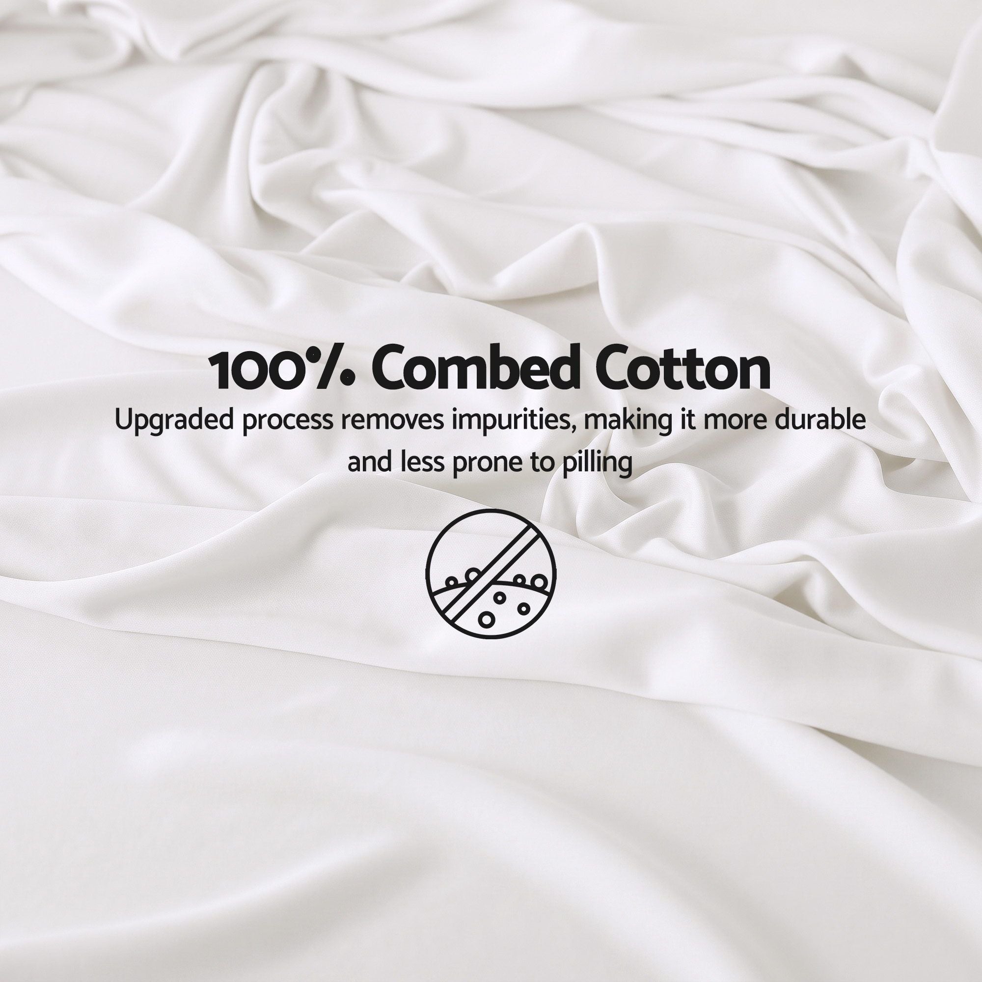 King 500TC Cotton 4Pcs Sheet Set with 40cm Extra Deep Pocket for Thick Mattresses Sateen Weave for Sweaty Nights White