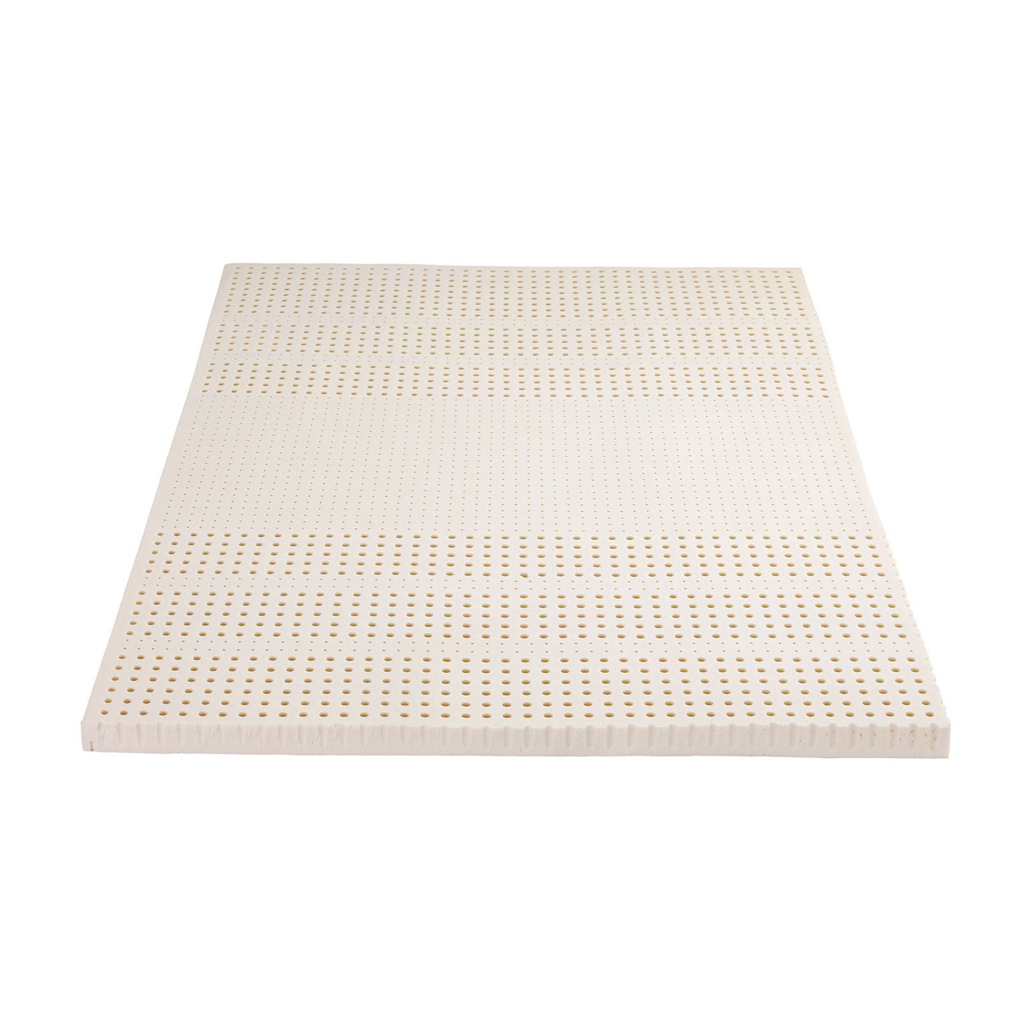 Latex Topper 100% Natural Latex Toppers 7-zone w/ Ice Silk Cool-touch Fabric Cooling Cover Double 5cm