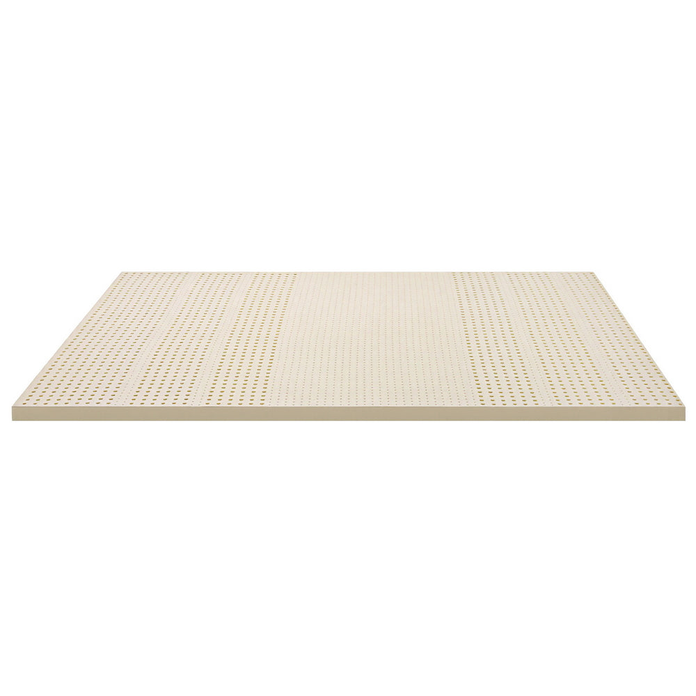 Bedding Latex Mattress Topper 5cm King in natural latex with ventilation holes for breathable bedroom comfort