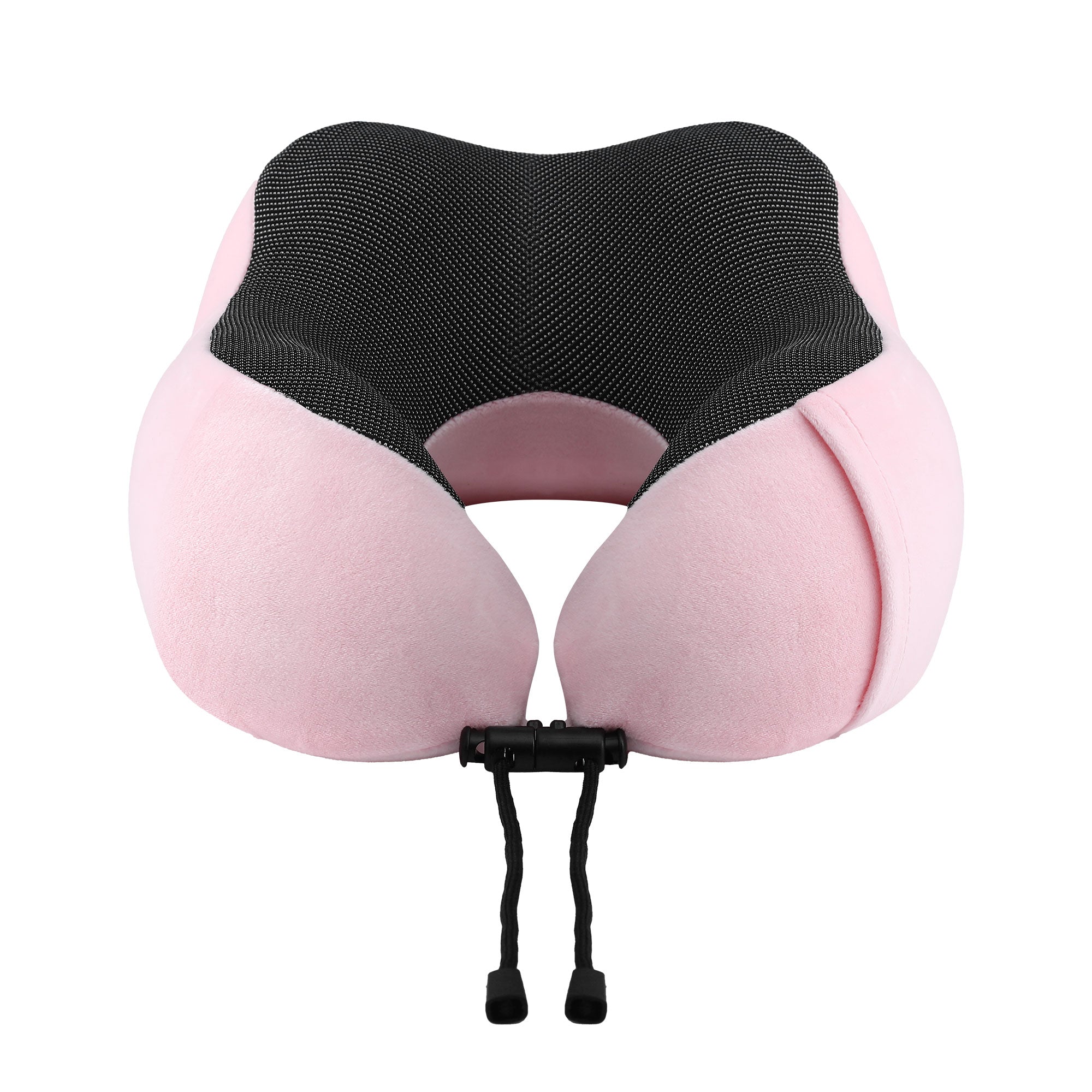 Memory Foam Travel Pillow with Storage Bag - Pink