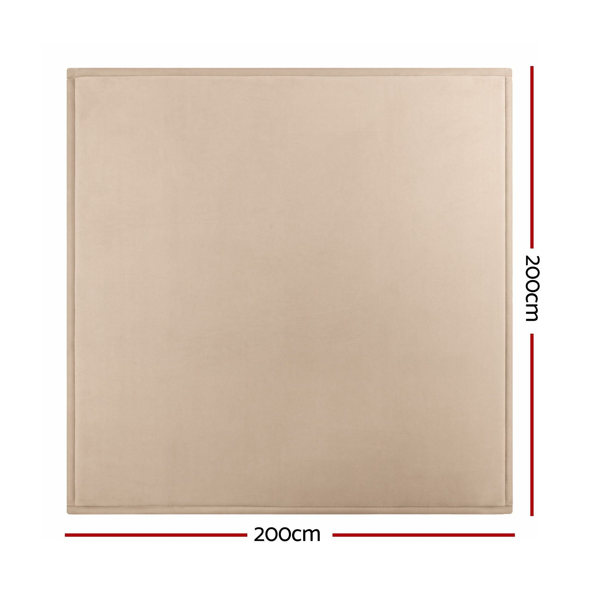 Tatami Mat Floor Mattress 200x200cm 3cm Thick Futon Rug - Beige