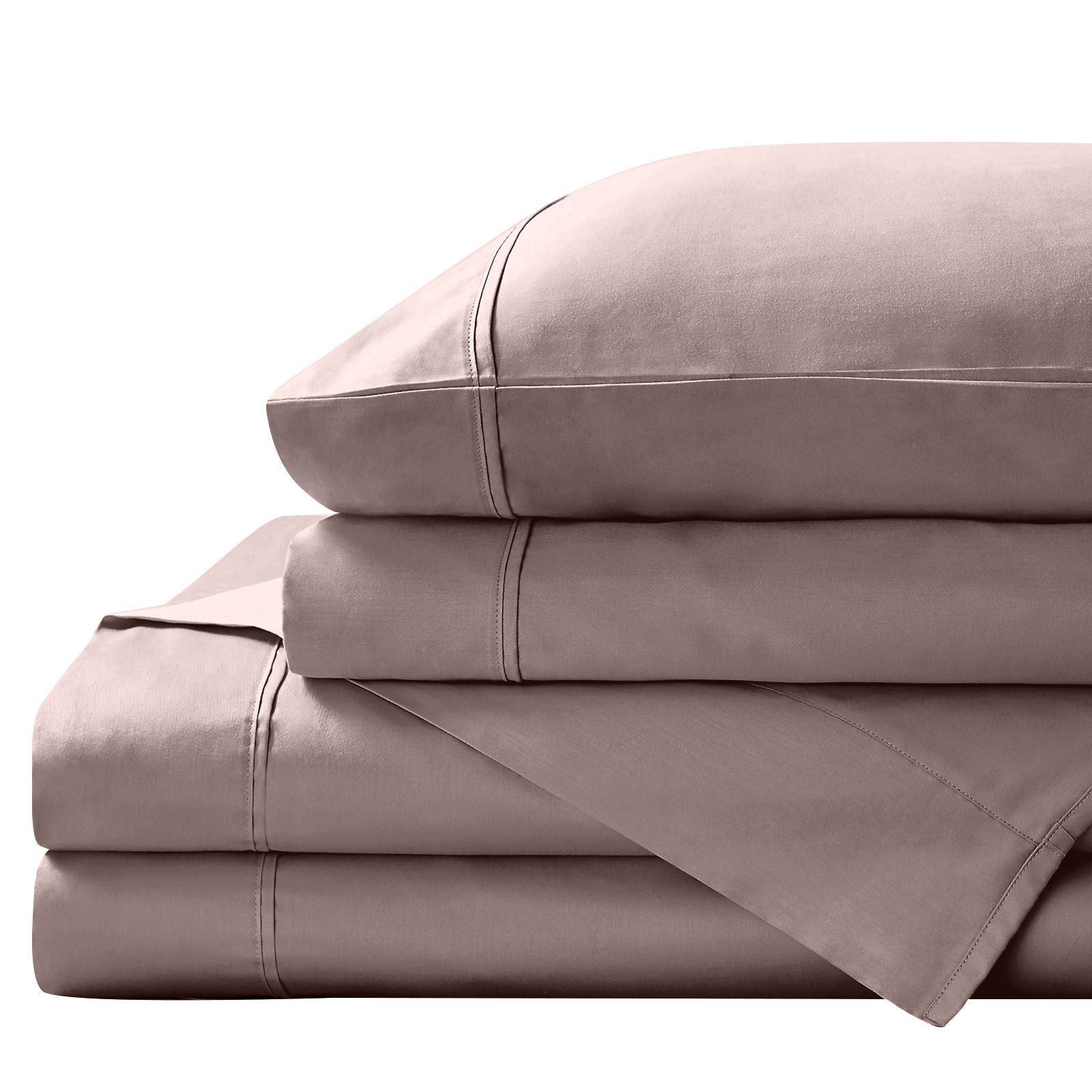 1500 Thread Count Cotton Rich Sheet Set 4 Piece Ultra Soft Bedding King Stone