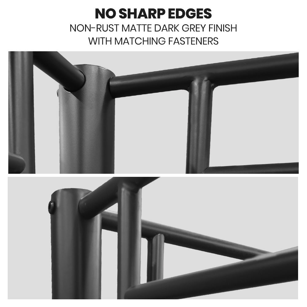 Single Over Double Metal Bunk Bed Frame - Dark Matte Grey