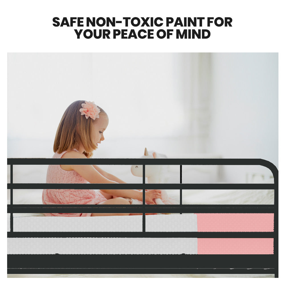 Single Over Double Metal Bunk Bed Frame - Dark Matte Grey